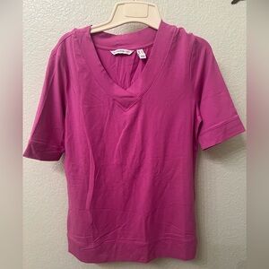 Isaac Mizrahi Fuchsia Short Sleeve Top
